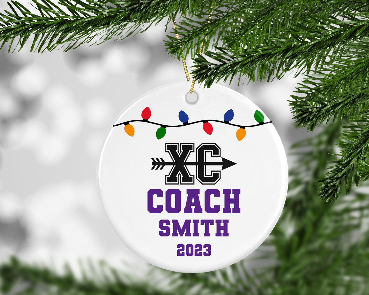 Personalized Cross Country Coach Ornament