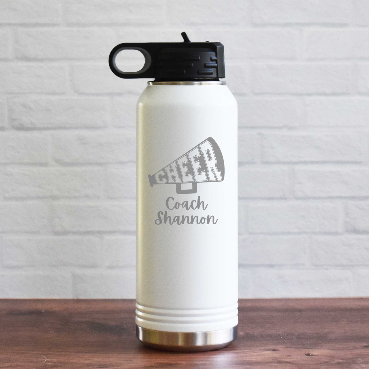 Personalized Cheerleading Coach Water Bottle