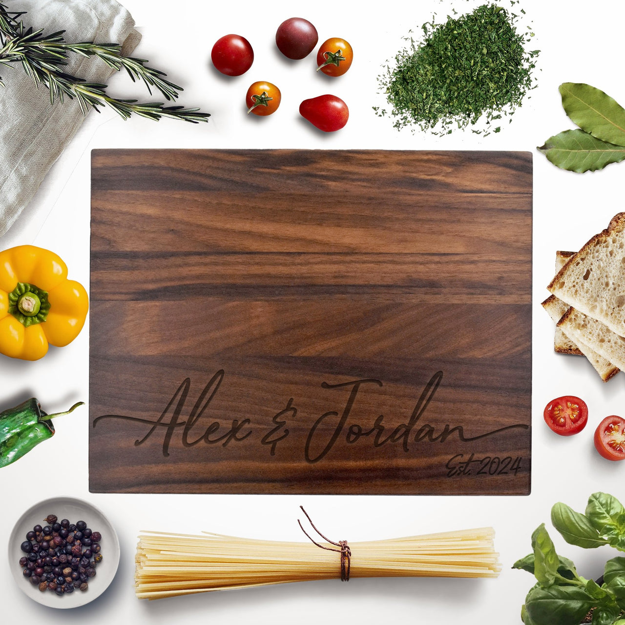 Personalized Cutting / Serving Board - Couple's Names