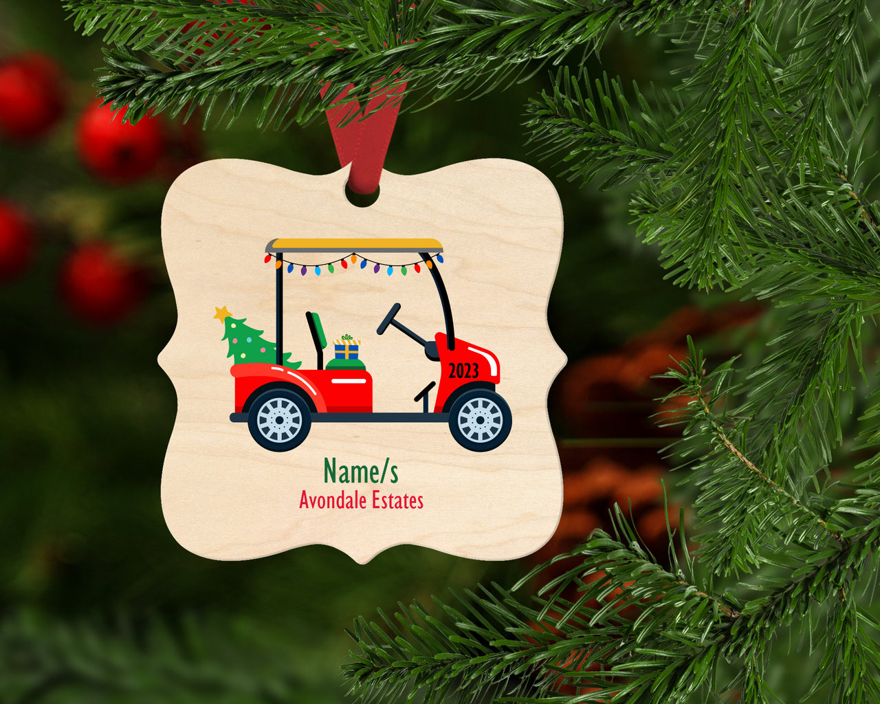 Personalized Golf Cart Ornament