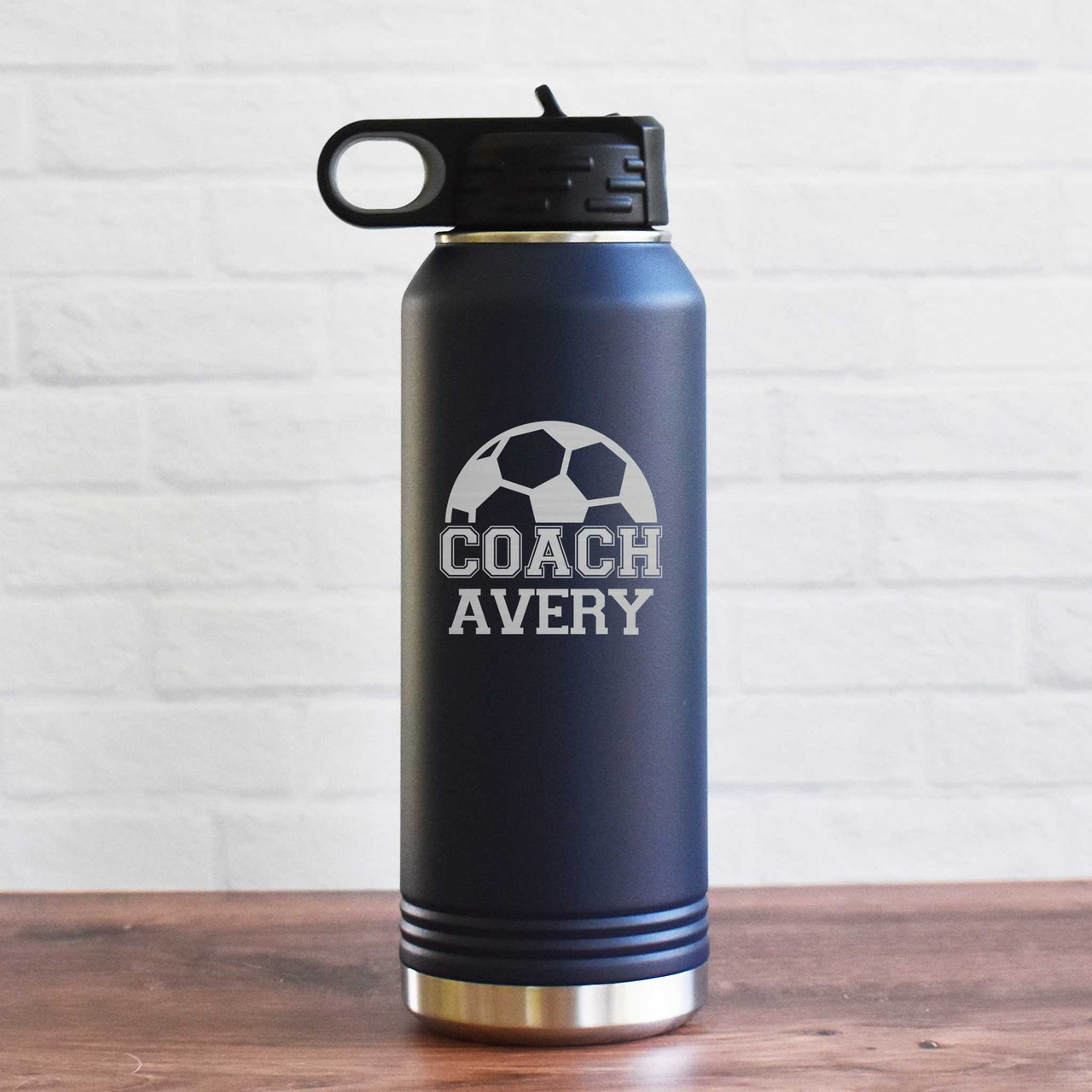 Personalized Coach Water Bottle - Soccer With Name