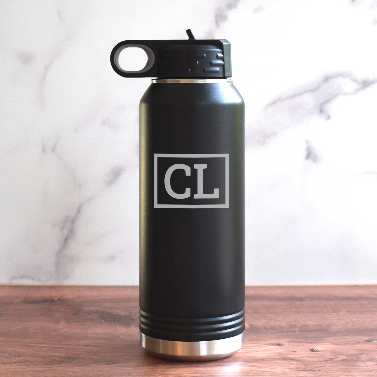 personalized water bottle with initials