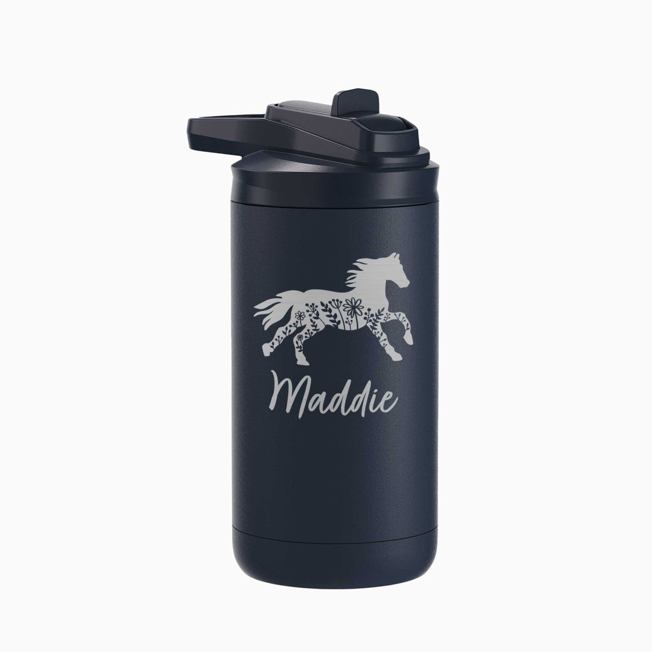 Copy of Personalized Kids Water Bottle 12 oz - Horse Theme - Mod Peach