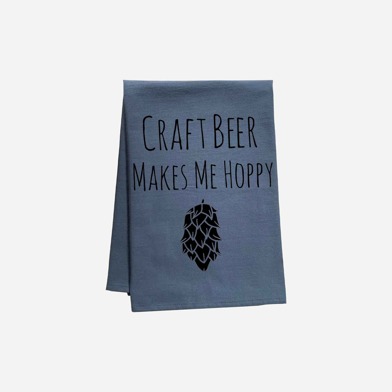 Craft Beer Makes Me Hoppy Kitchen Towel - Mod Peach