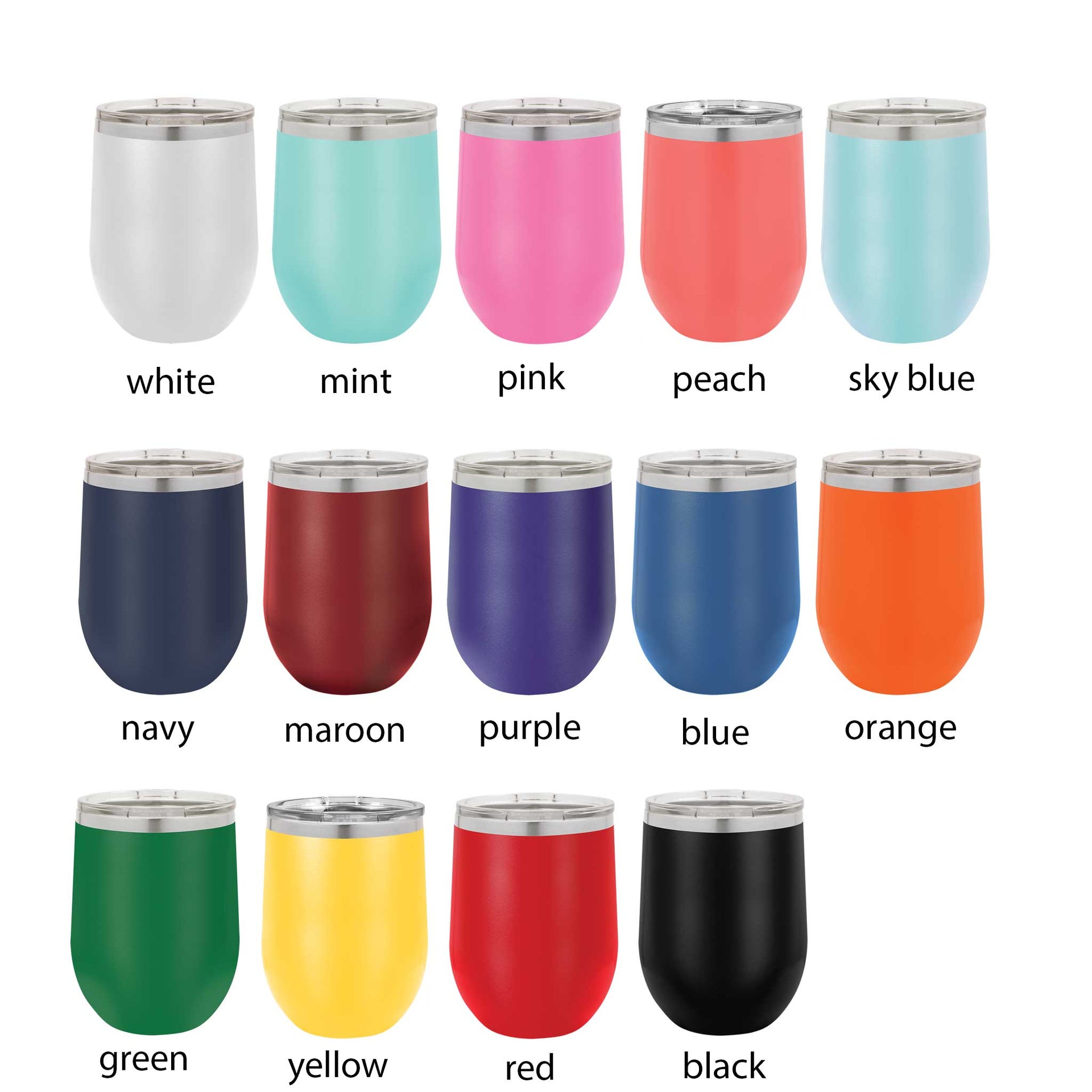 wine tumbler color chart - Mod Peach