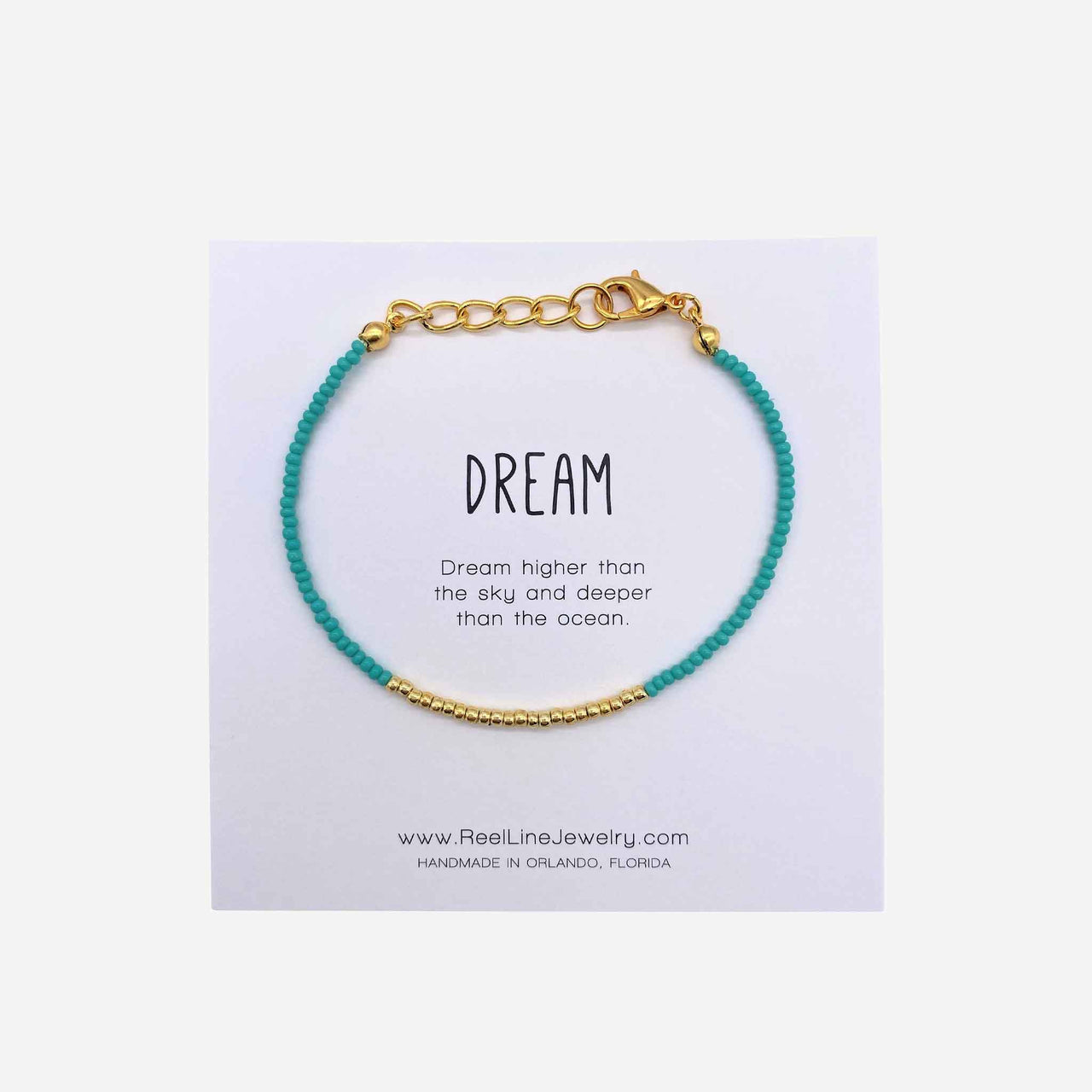 Dream Bead Bracelet by Reel Line Jewelry - Mod Peach