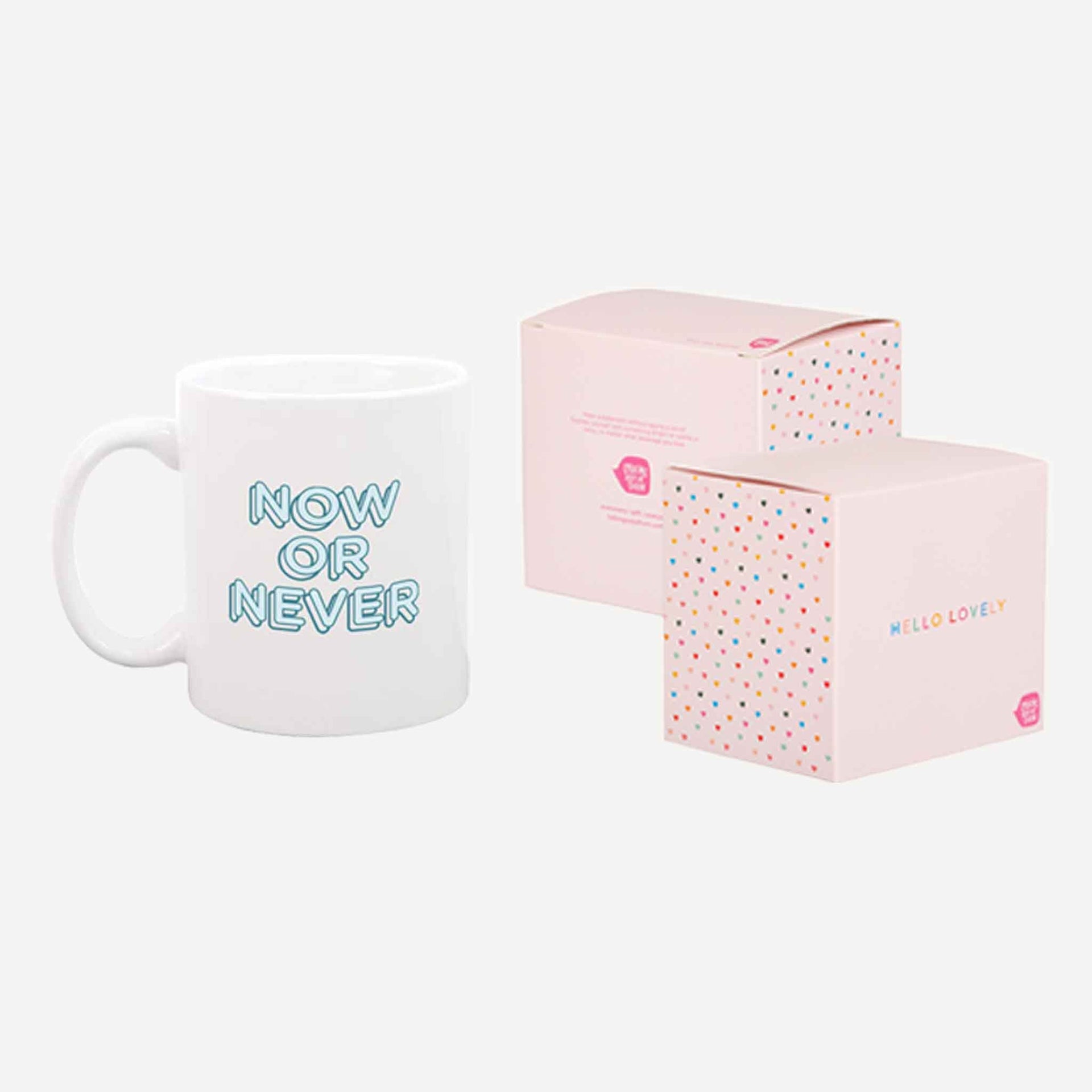 Now or Never Mug by Talking Out of Turn - Mod Peach