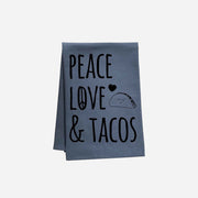 Peace, Love & Tacos Kitchen Towel by Moonlight Makers - Mod Peach