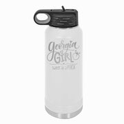 Personalized Georgia Girl Water Bottle - Sweet as a Peach - Mod Peach