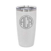 Personalized Golf Theme Steel Tumbler with Monogram - Mod Peach