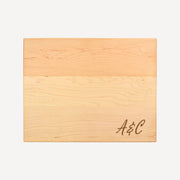 Personalized Maple Cutting Board - Initials - Mod Peach