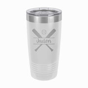 Personalized Softball Tumbler with Name - 20 oz - Mod Peach