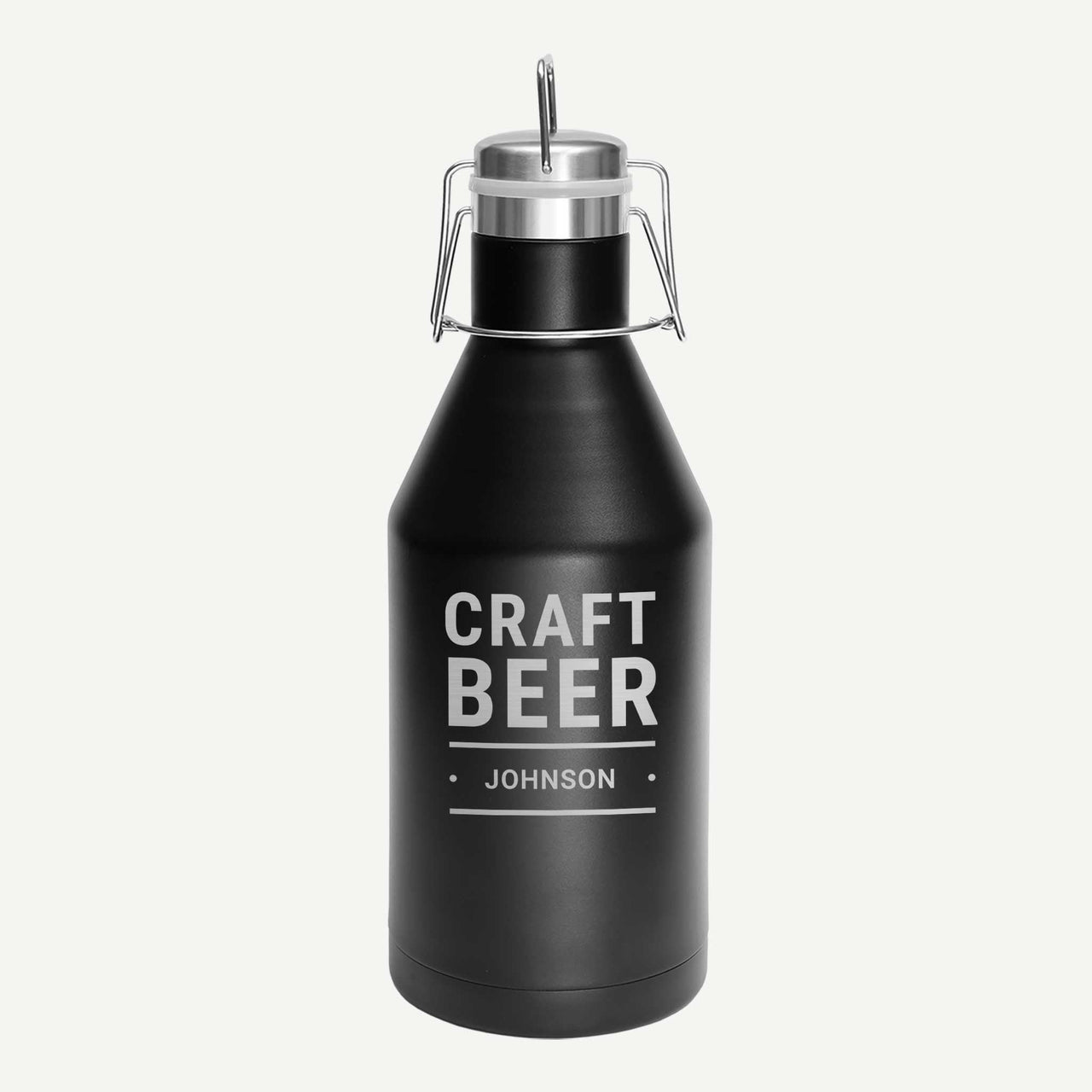 Personalized Steel Beer Growler - Craft Beer - Mod Peach