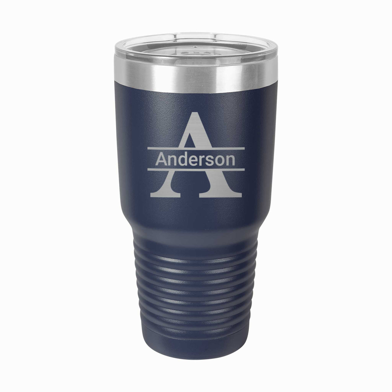 Personalized Steel Tumbler - Name & Initial - Mod Peach