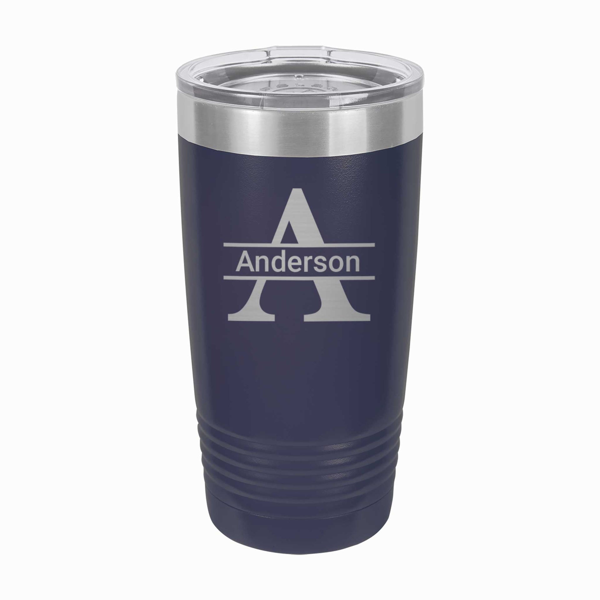 Personalized Steel Tumbler - Name & Initial - Mod Peach