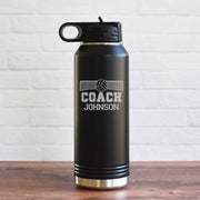 personalized volley ball coach water bottle
