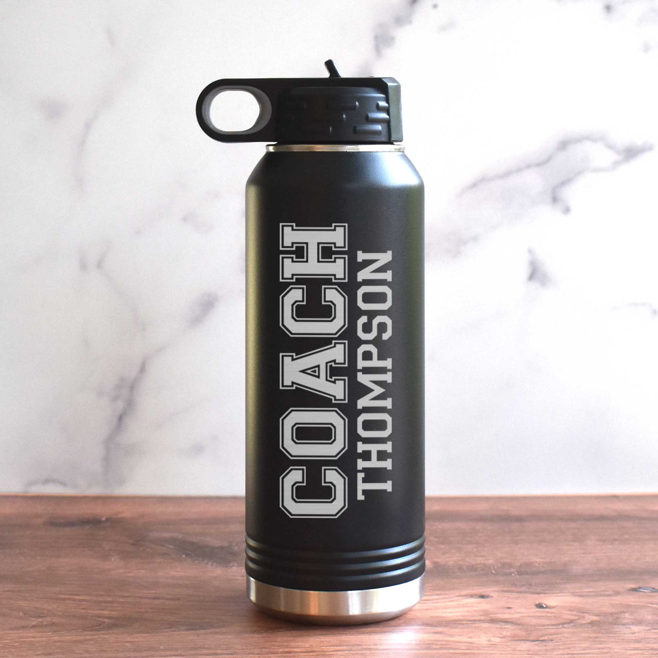 coach personalized water bottle vertical name